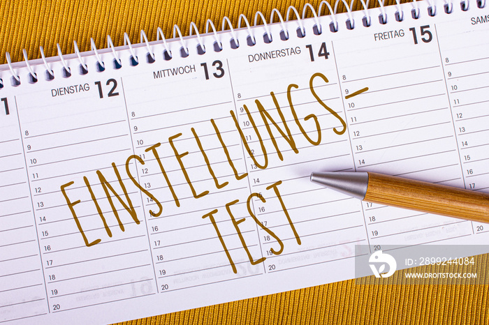 Einstellungstest - Kalender, Termin