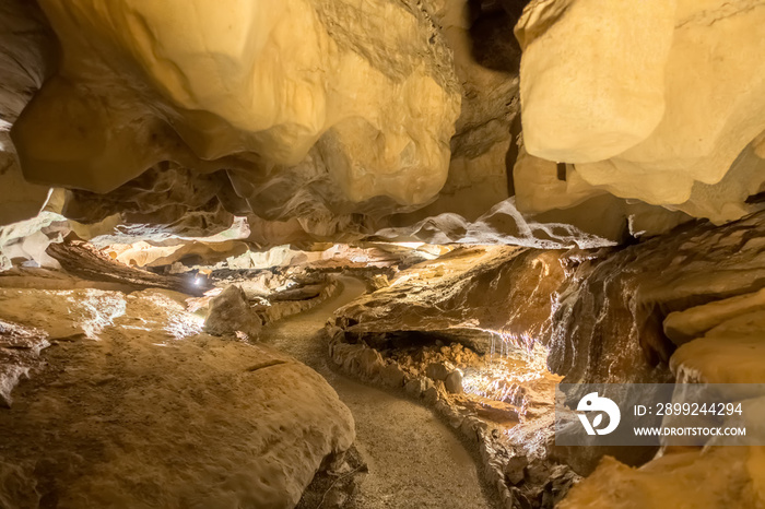 Pathway underground cave in forbidden cavers near sevierville tennessee