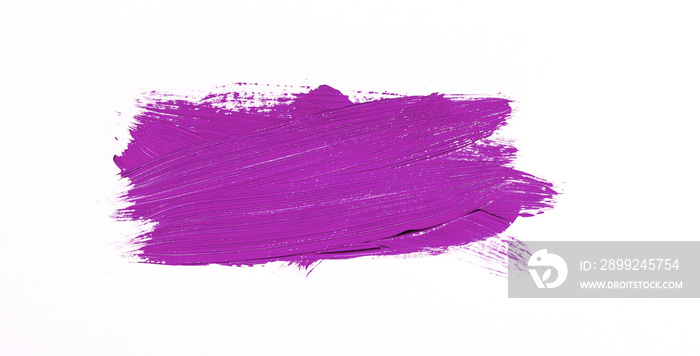 Purple brush stroke isolated over white background