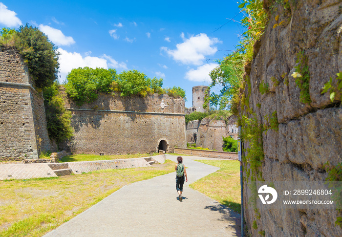 epi (Italy) - The town in province of Viterbo, Lazio region, with old castle, nice historical center and the awesome trekking path to waterfalls and Cavoni geology canyon in tuff.