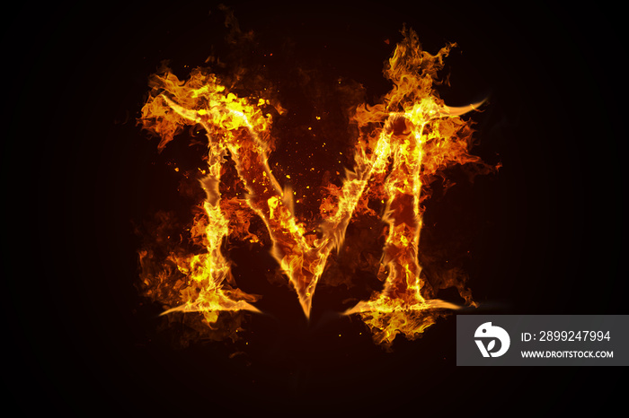 Fire letter M