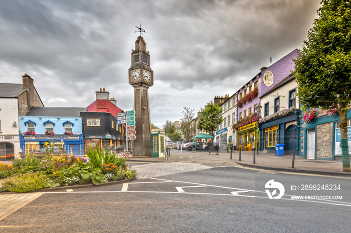 The Clock Tower in Westport, County Mayo, Ireland