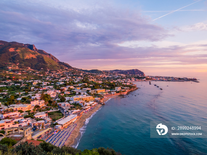 Sunset over Forio, Ischia Island, Italy