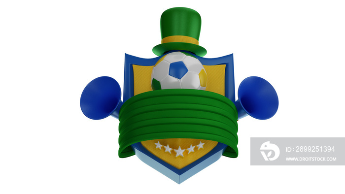 Selo 3d isolado para copa do mundo brasil