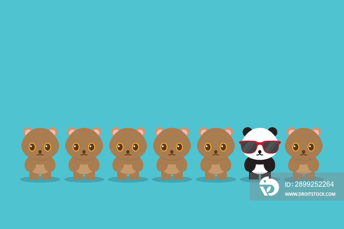 Born to be wild - Being different, standing out from the crowd -The graphic of panda also represents the concept of individuality , confidence, uniqueness, innovation, creativity.