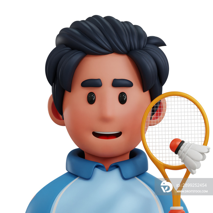 Badminton Player 3D Avatar