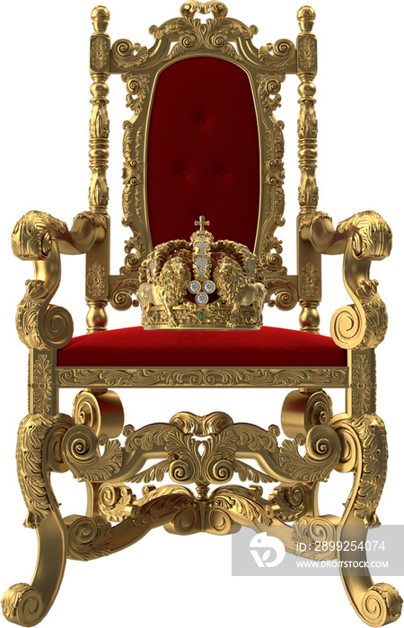 King throne with a crown