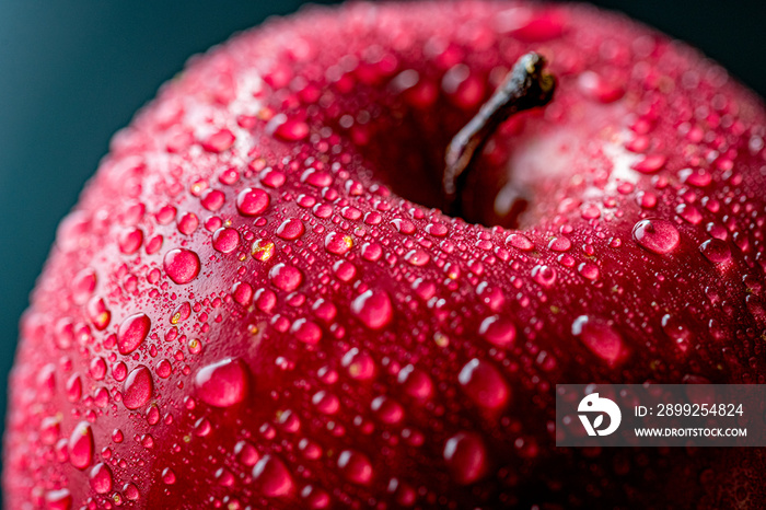 Close up view of red apple