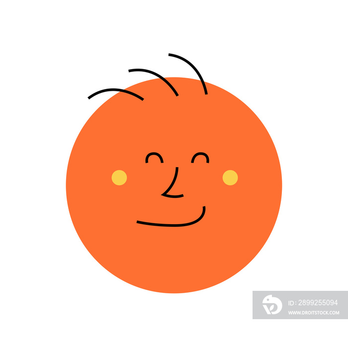 smile orange face