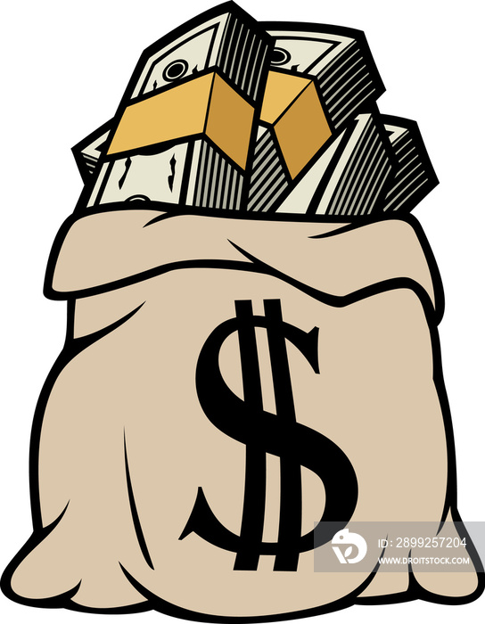 Money bag with dollar sign png illustration