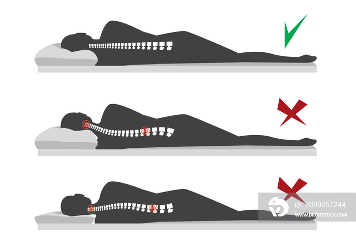 Best and worst positions for sleeping pregnant women, illustration