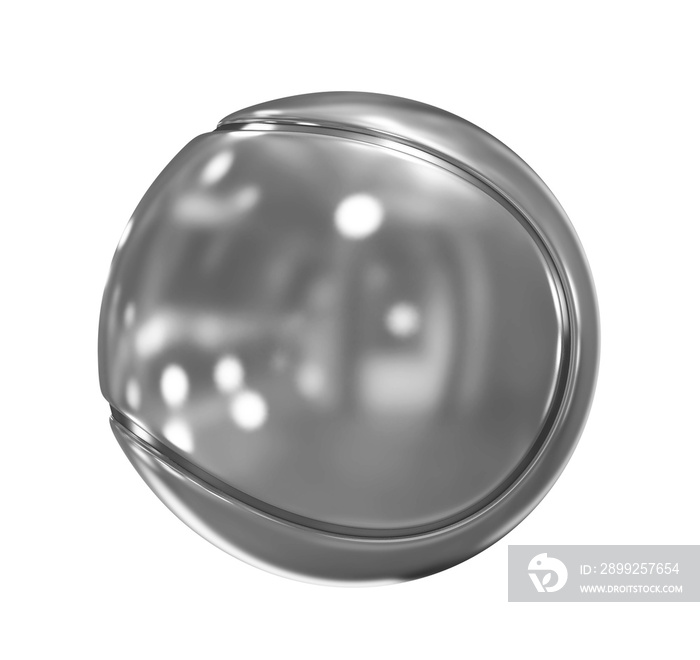 Tennis ball metal isolated