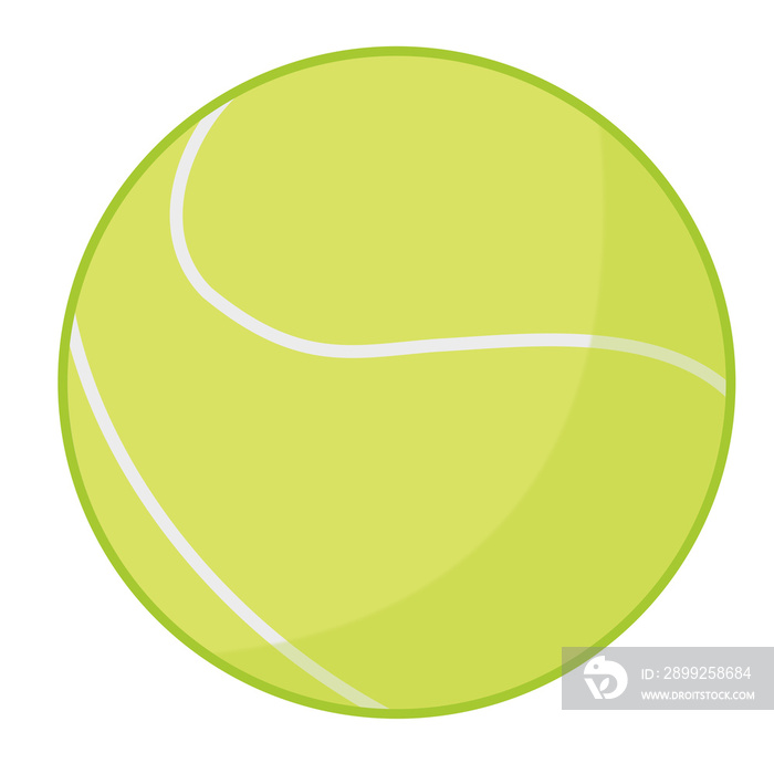 Illustration of a tennis ball with a transparent background.