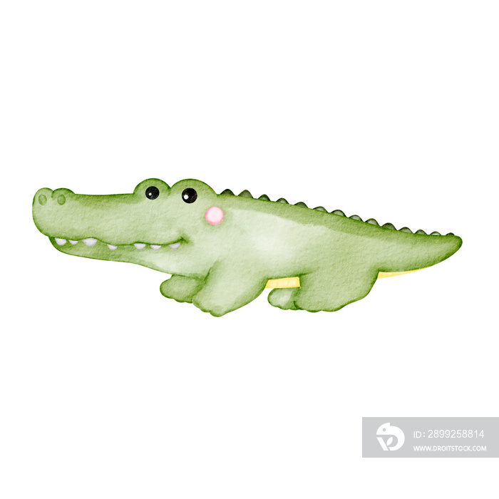 watercolor crocodile clip art