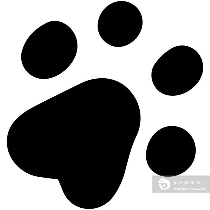 Paw print flat icon