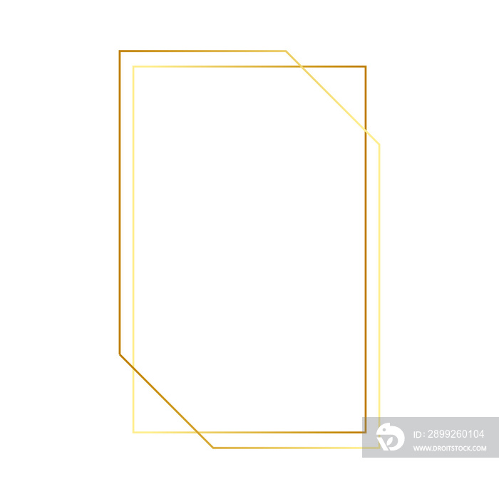 Golden out line geometric in luxury style for frame copy space