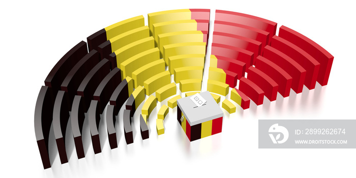 Parliament election in Belgium - 3D rendering