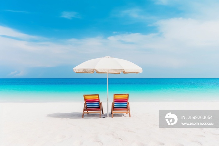 beautiful beach banner with white sand