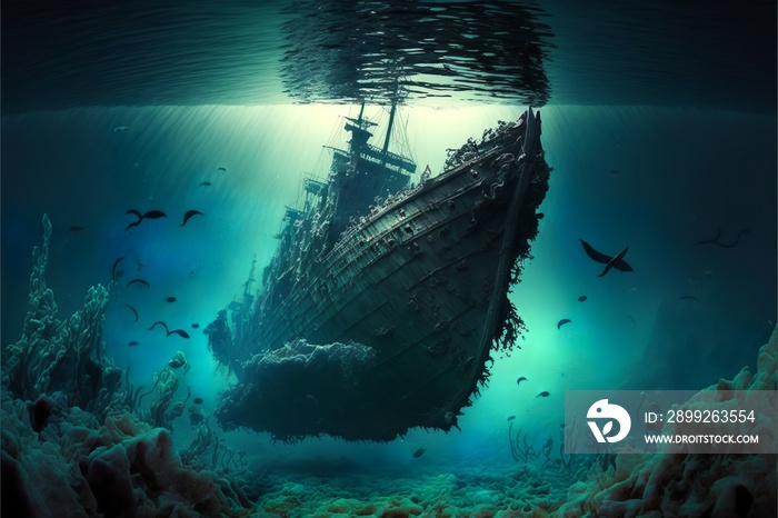 wonderful underwater footage of a shipwreck