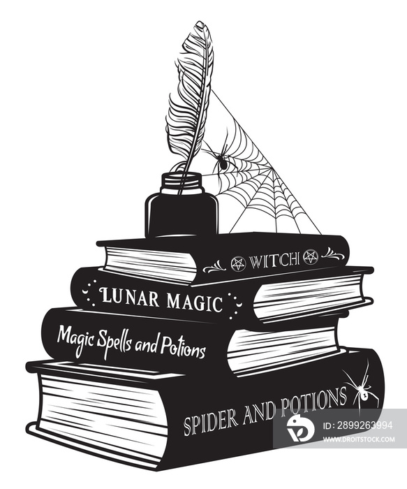 The old spell book for witches PNG format