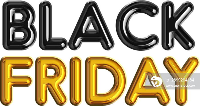 Black Friday Gold Balloon