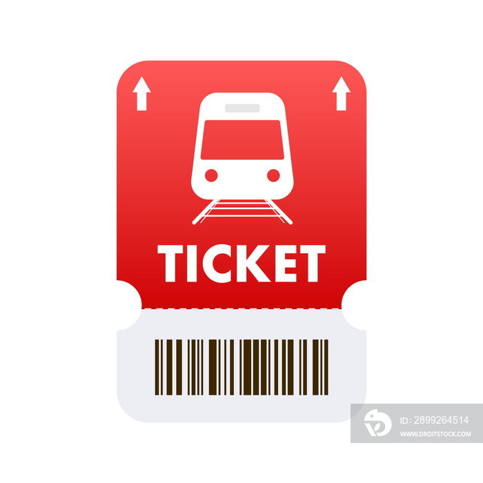 Travel tickets for bus, plane and train. Isolated subway and railway pass card. Isolated vector illustration