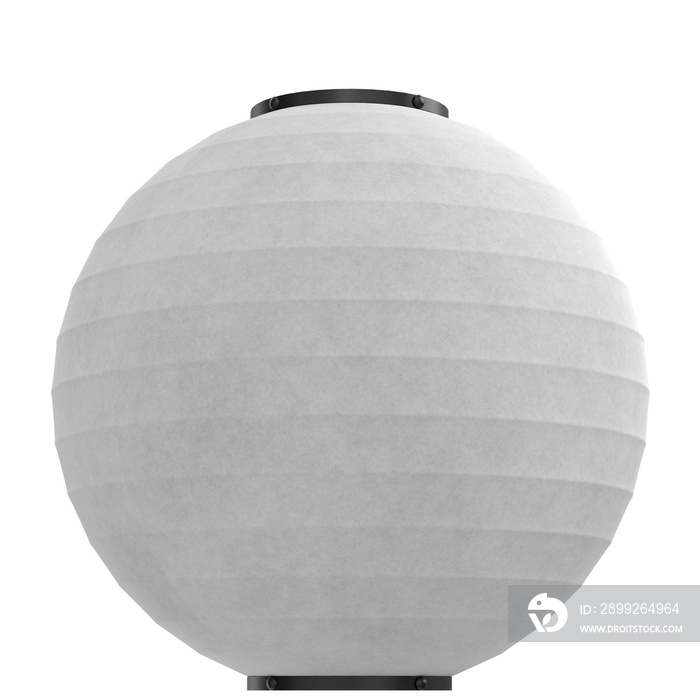 3D rendering illustration of a Japanese paper lantern