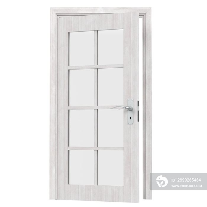 3d rendering illustration of an 8 panel glass door