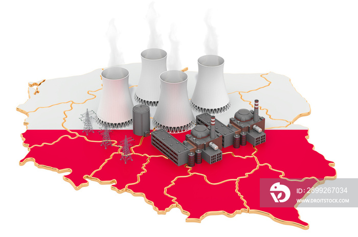 Nuclear power stations in Poland, 3D rendering