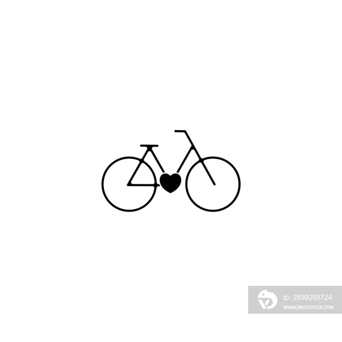 Bicycle icon isolated on white background.