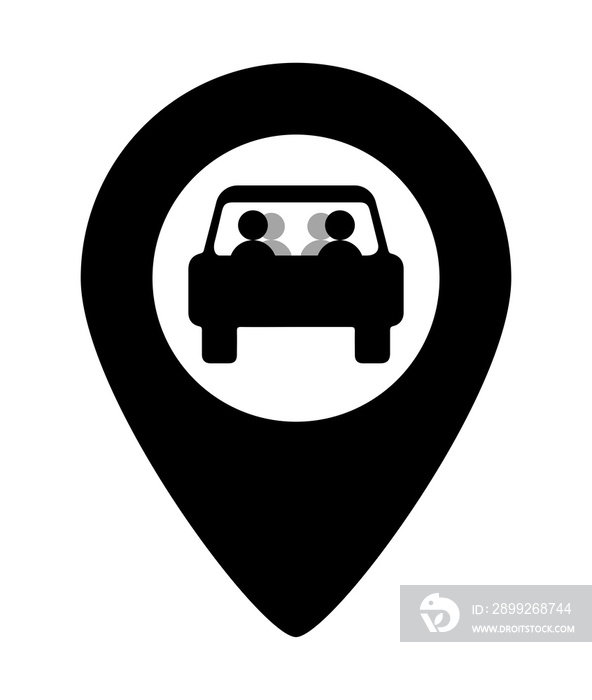 Carpooling map point symbol icon