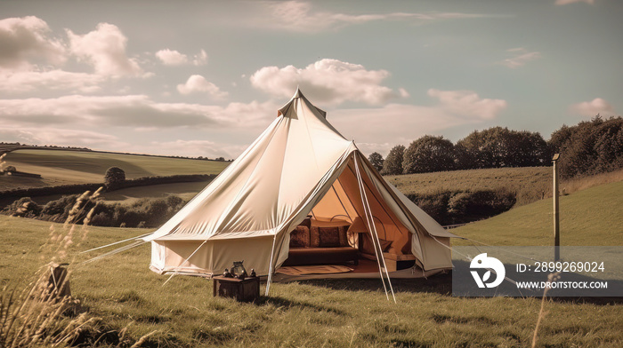 glamping. luxury glamorous camping. glamping in the beautiful countryside