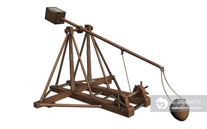 balista, catapult, 3d visualization, illustration