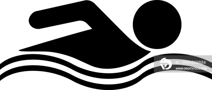 Swimming symbol icon, transparent backgrounds