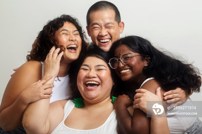 Asian group lifestyle studio portrait shot