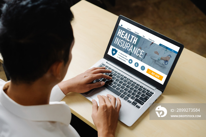 Health insurance web site modish registration system for easy form filling