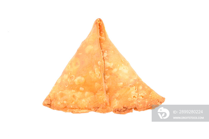 Street food samosa isolated on white background