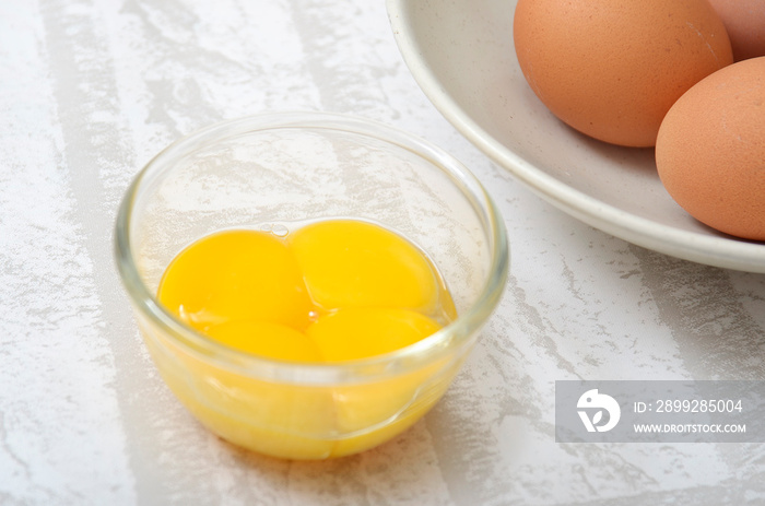 Eggs Yolk, as an ingredient for baking cake