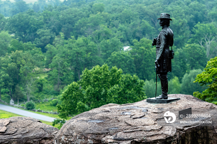 General Warren from Little Round Top in Gettysburg, Pennsylvania - image