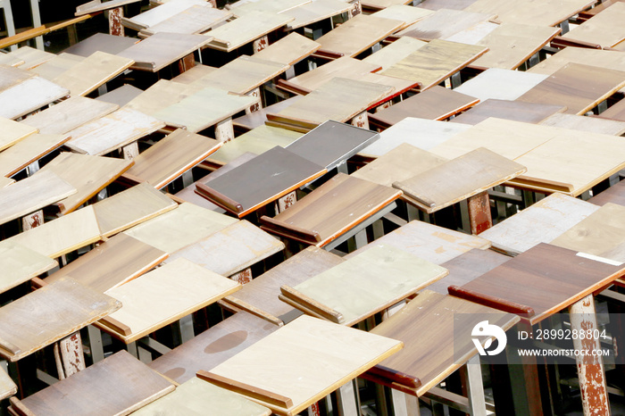 Jewish wooden pray tables stand with rows for reading book Torah