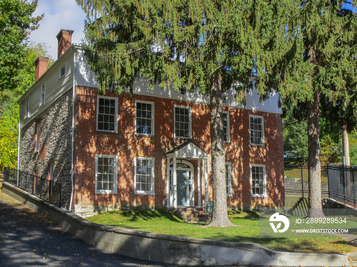 Poughkeepsie, New York: Hoffman House (c. 1740-1780), part of Hudson Valley’s Dutch heritage, was the home of Walter Livingston, a political figure of the American Revolution.