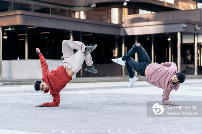 Dancing Crew Doing Break-Dance