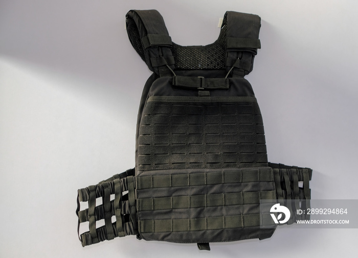 Bullet proof vest for security forces at display