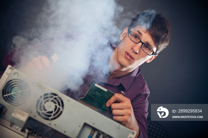 Nerd With Broken Computer