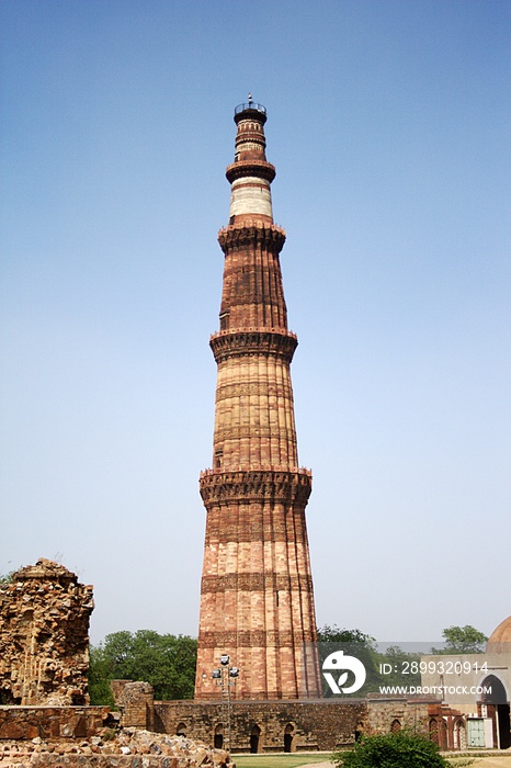 Qutub Minar, New Delhi. Qutub Minar is a historical minaret in New Delhi, built during 1193-1386.