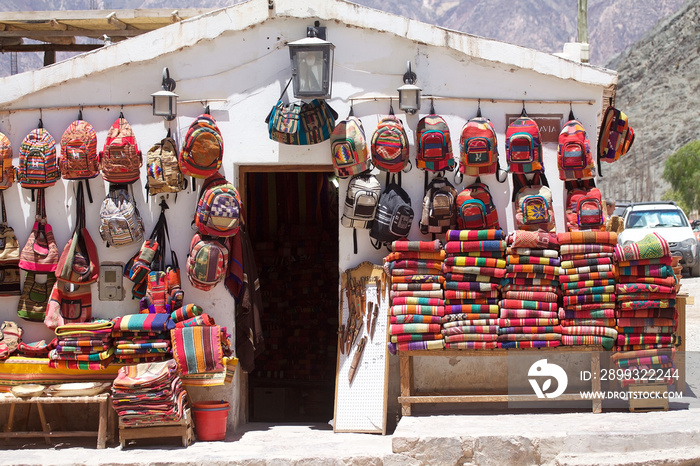 Textile shop in Purmamarca, Jujuy Province, Argentina