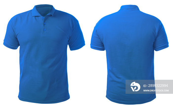 Blue Collared Shirt Design Template