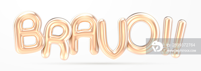 BRAVO golden foil balloon