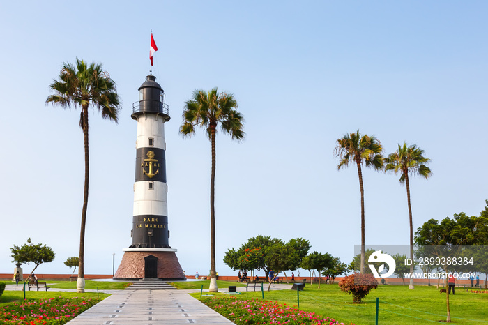 Lima Peru Lighthouse tower Faro La Marina landmark