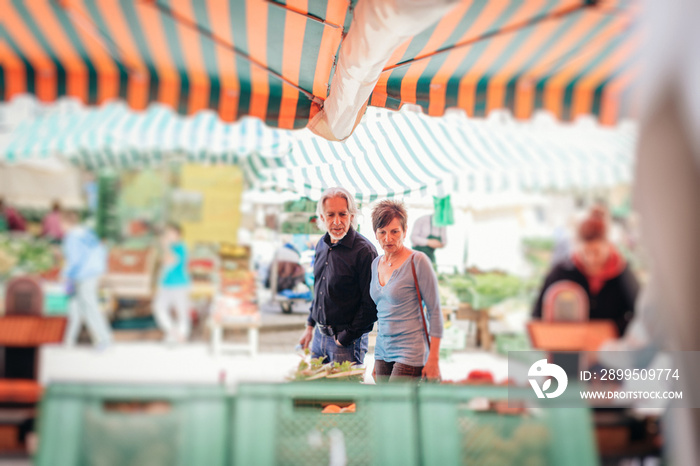 Senior Couple Visiting Farmer’s Market